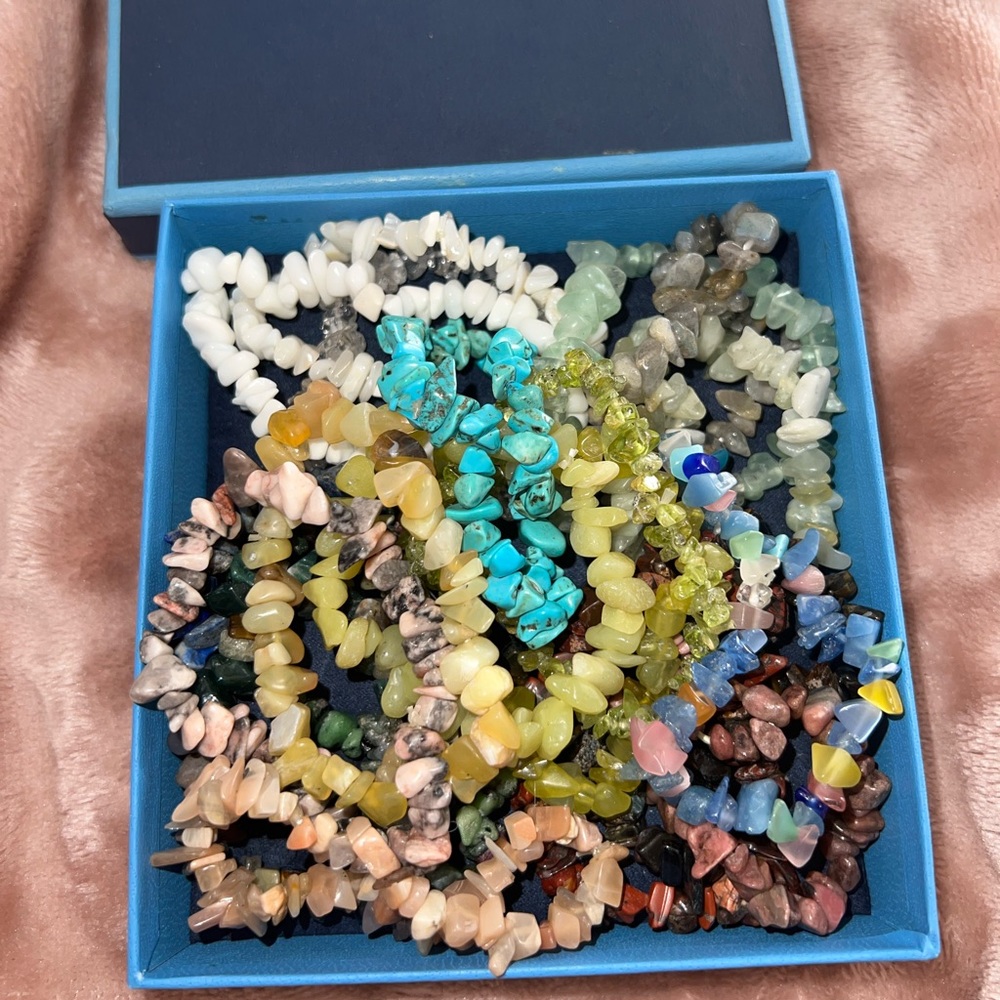 Natural assorted stones bracelets